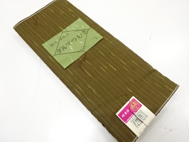 アンティーク　横段模様織り出し　丹前地反物